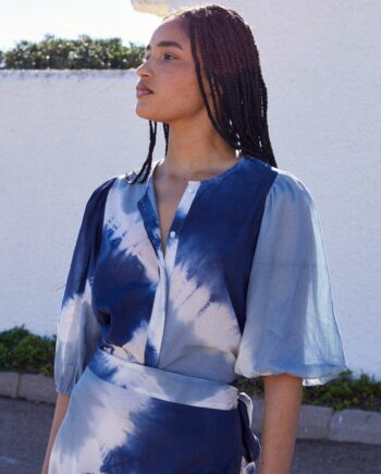 Blusa Anafati Tie Dye Azul