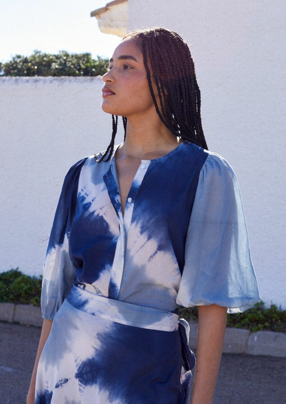 Blusa Anafati Tie Dye Azul