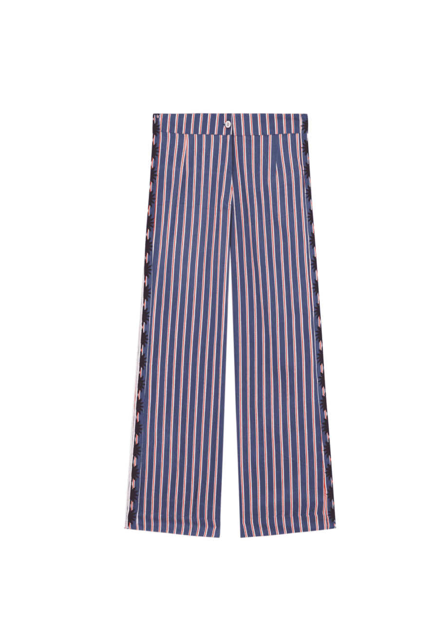 Pantalón Stripes Azul Bordado