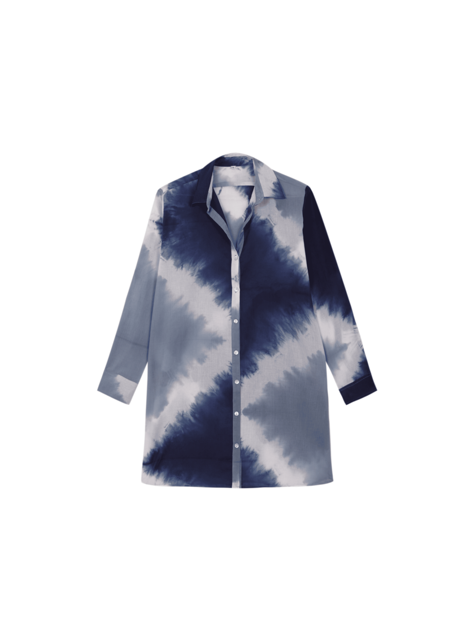 Camisero Corto Tie Dye Azul