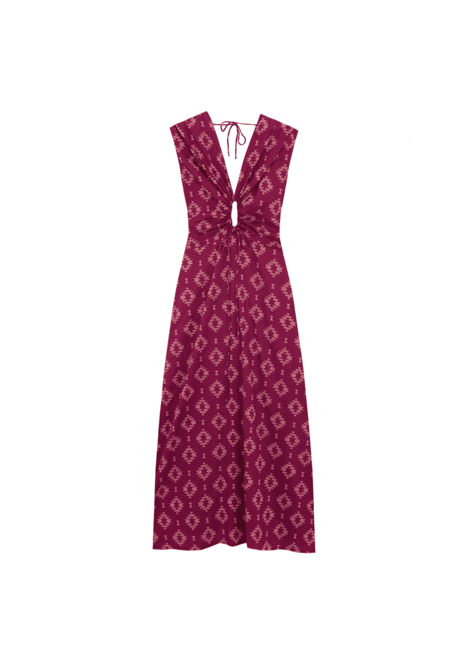 Vestido Rodas Burdeos