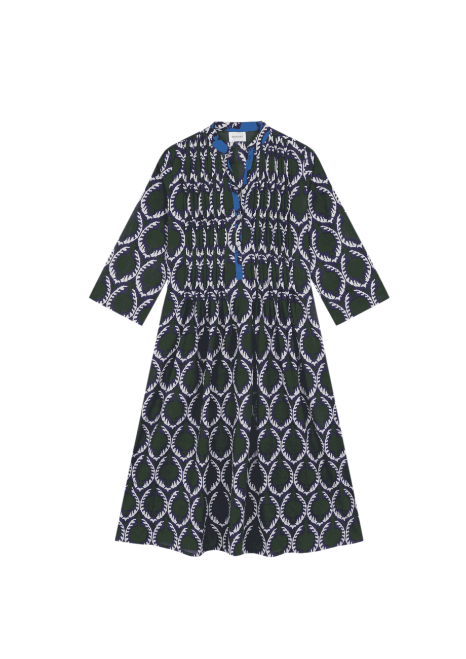 Vestido Pliegues Anaran Verde