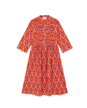 Vestido Pliegues Anaran Naranja