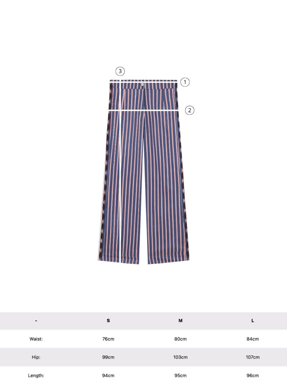 Pantalón Stripes Azul Bordado