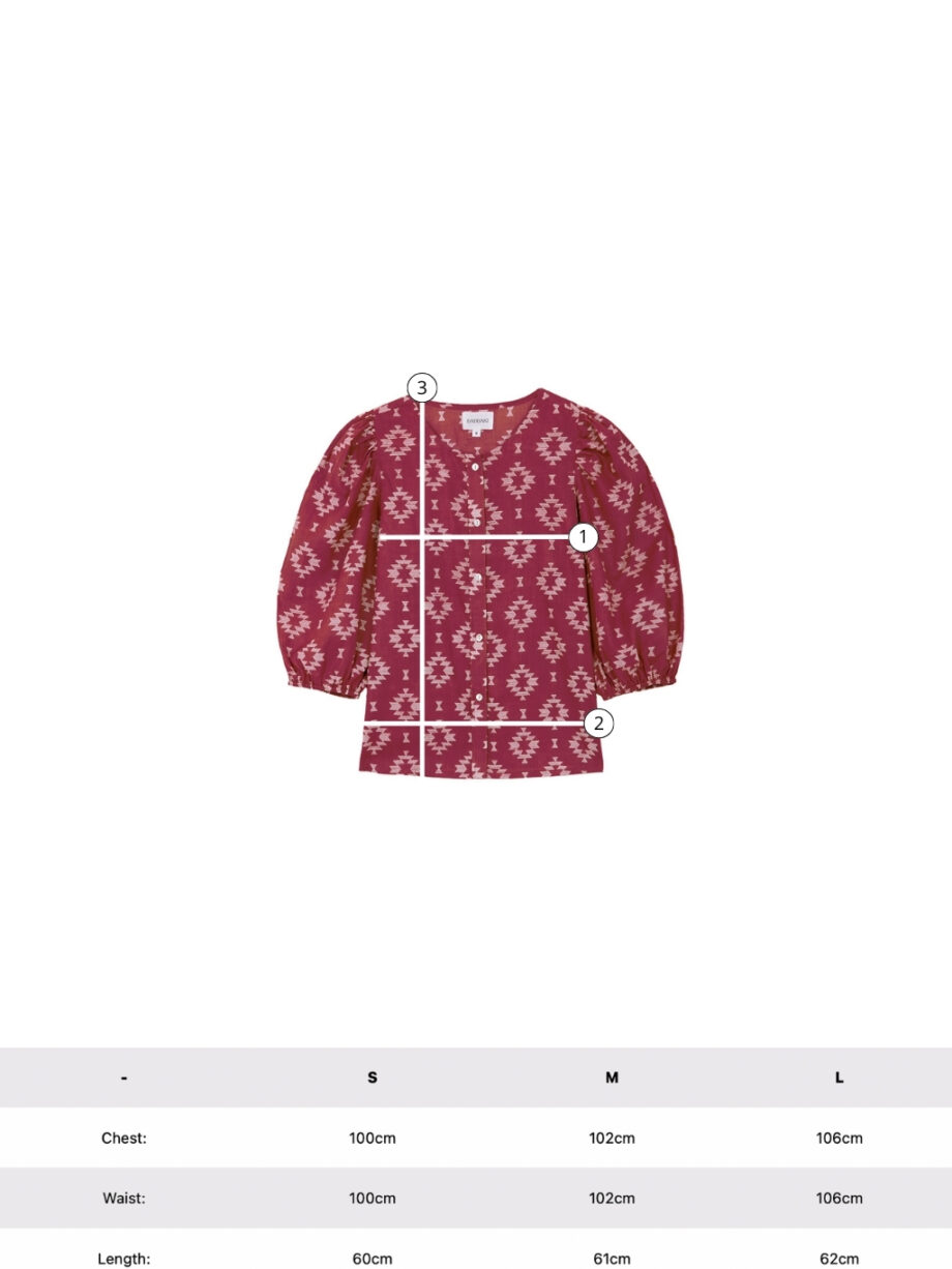 Blusa Anafati Burdeos