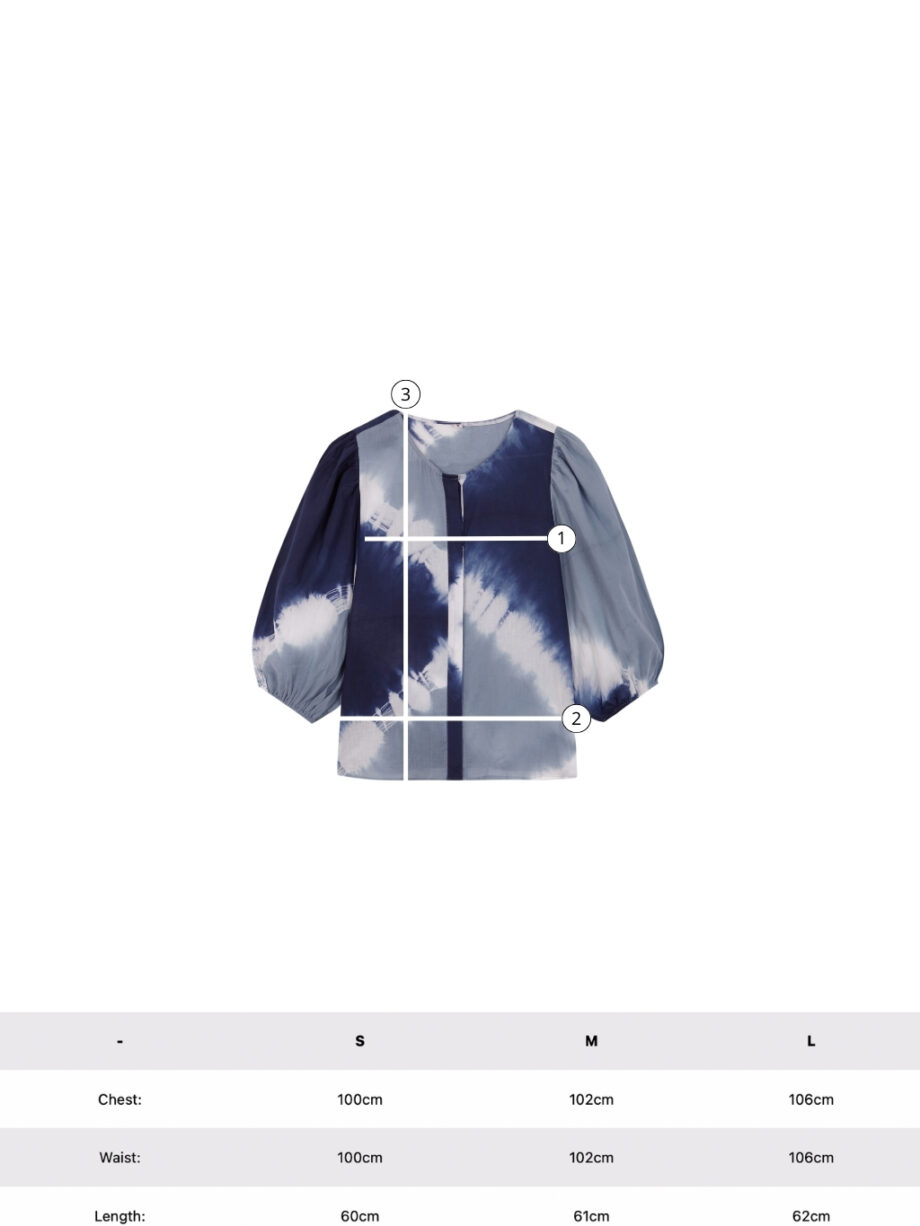 Blusa Anafati Tie Dye Azul
