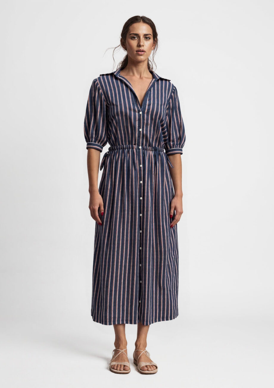 Vestido Capri Stripes Bordado